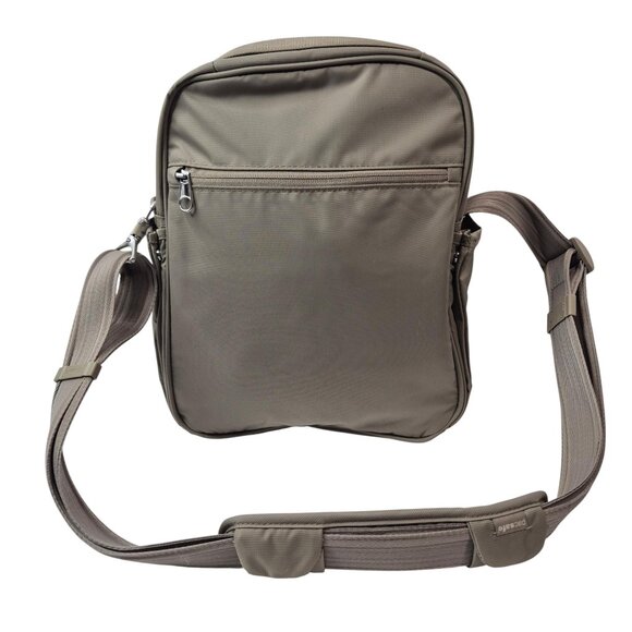 * SOLD* Pacsafe Metrosafe LS250 Crossbody Bag Khaki Anti Theft RFID Blocking - Picture 3 of 16